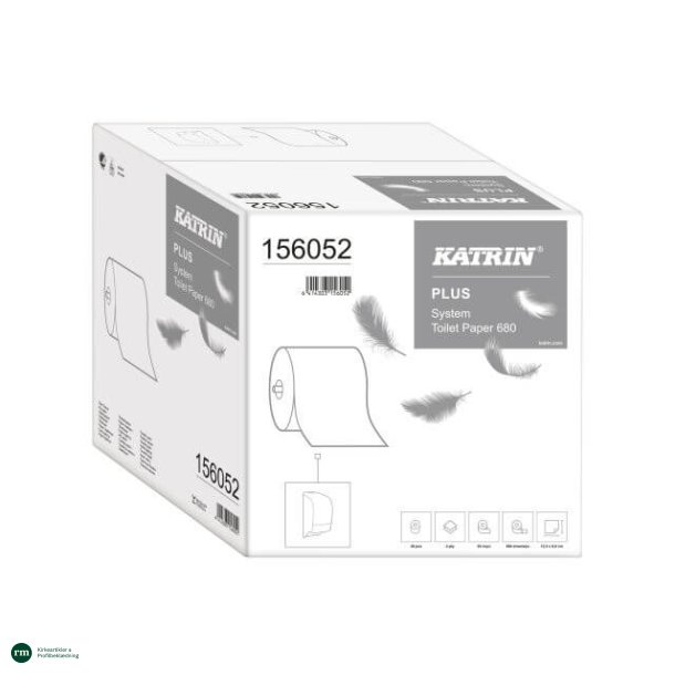 Toiletpapir Katrin plus system. 2 lag hvid, 85mx10cmx13,5cm