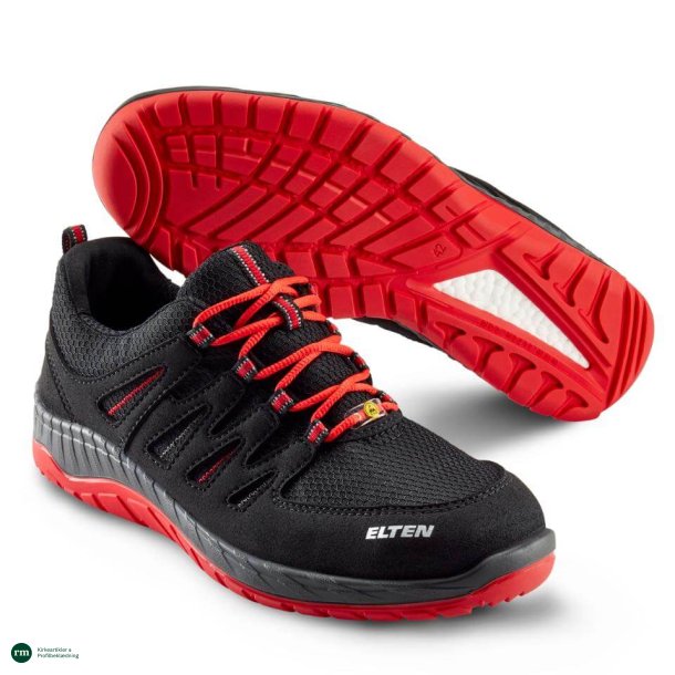 Elten sikkerhedssko | Maddox Black-Red Low S3