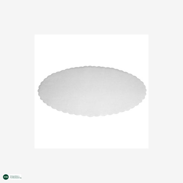 Fadpapir | 29 x 46 cm. | oval prget hvid papir