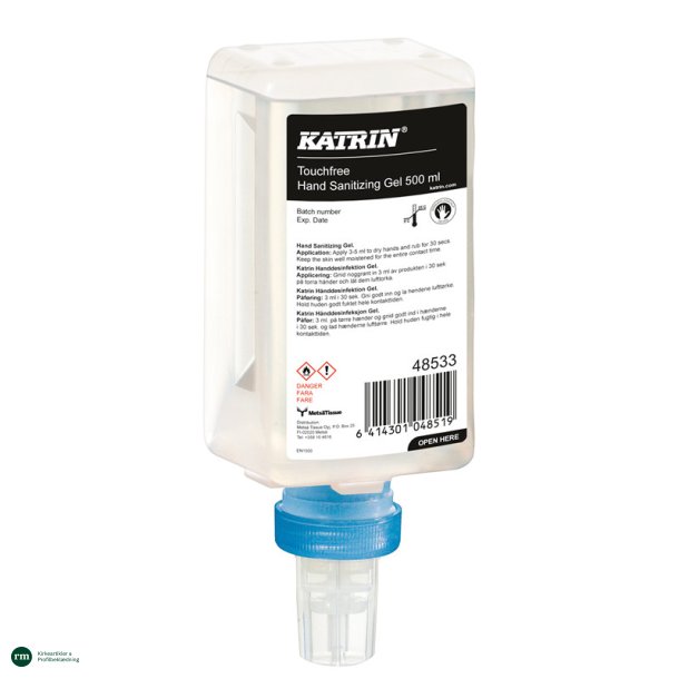 Katrin hnddesinfektions gel | 500 ml. | Til Touchfree dispenser