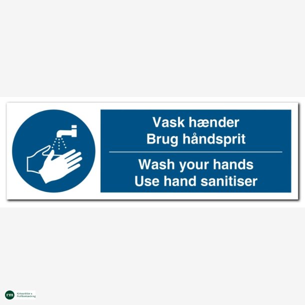 Vask hnder sikkerhedsskilt