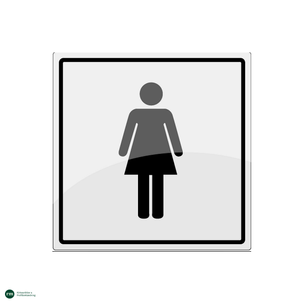  Toiletskilt dame | Rustfrit stl