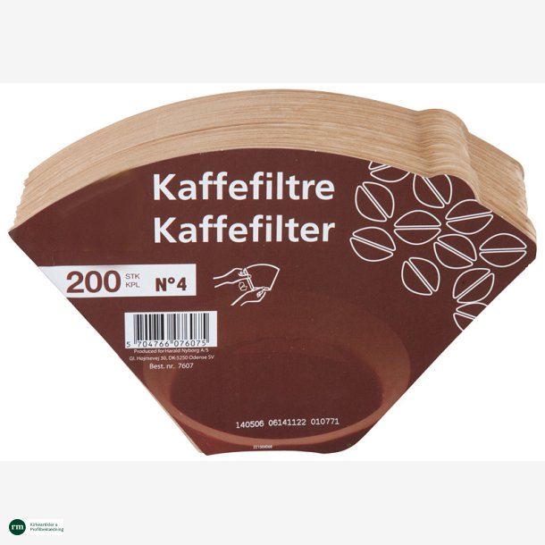 Kaffe filtre | ubleget | 200 stk.