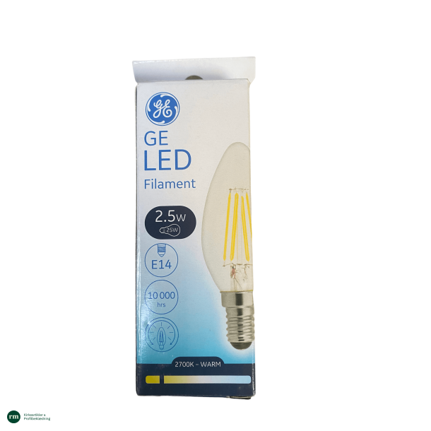 LED filament kirkekerte 2,5 W E14