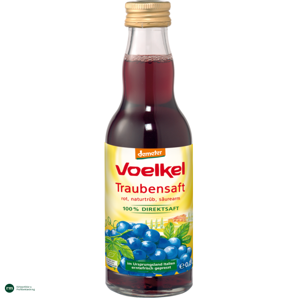 Rd druesaft |Voelkel | 0,200 ml.